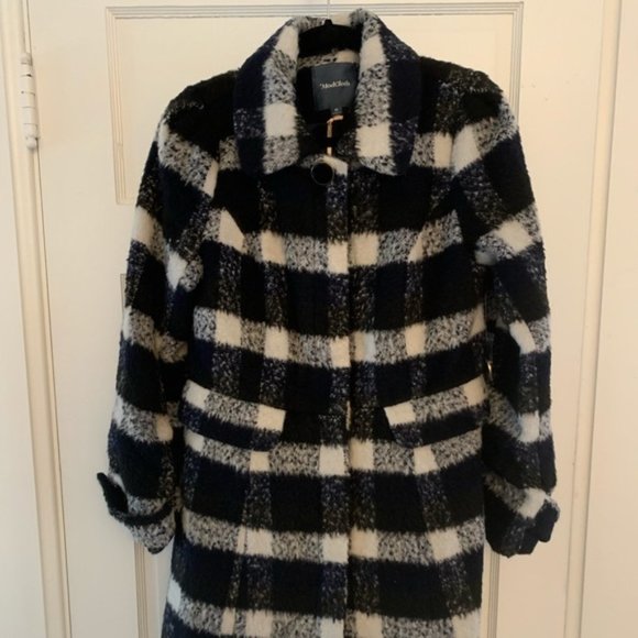 MODCLOTH - Plaid Pea Coat - Picture 1 of 4